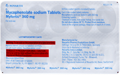 Myfortic 360mg Tablet 10