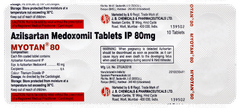 Myotan 80 Tablet 10 Myotan 80 Tablet 10