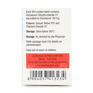 Natdac 60 Mg Tablet 28