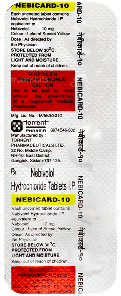 Nebicard 10 Tablet 10 Nebicard 10 Tablet 10