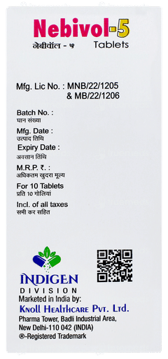 Nebivol 5 Tablet 10 Nebivol 5 Tablet 10