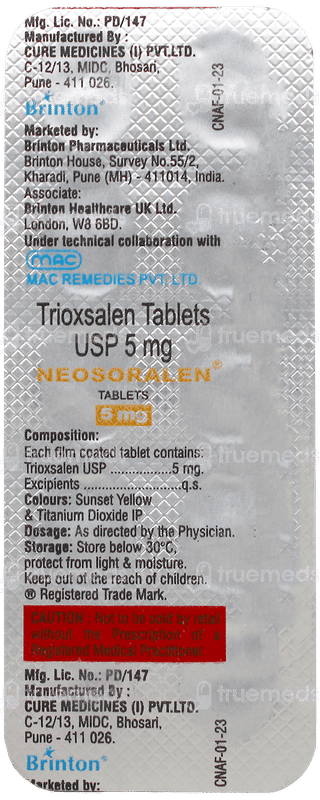 Neosoralen 5Mg Tablet 10