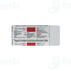 Nervite Plus 75 Mg/1500mcg/10mg Tablet 10 Nervite Plus 75 Mg/1500mcg/10mg Tablet 10