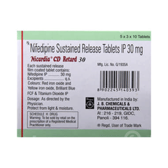 Nicardia Cd Retard 30 Tablet 10