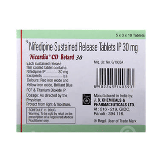 Nicardia Cd Retard 30 Tablet 10
