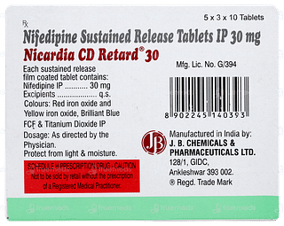 Nicardia Cd Retard 30 Tablet 10