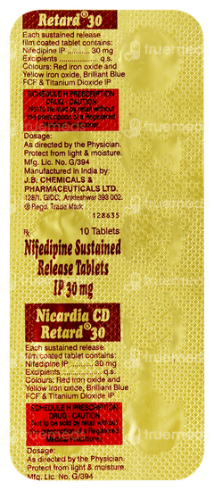 Nicardia Cd Retard 30 Tablet 10