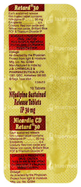 Nicardia Cd Retard 30 Tablet 10