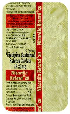 Nicardia Retard 20 Tablet 15