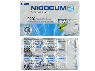 Nicogum 2 Fresh Mint Flavour Sugar Free Nicotine Gum 10