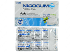 Nicogum 2 Fresh Mint Flavour Sugar Free Nicotine Gum 10