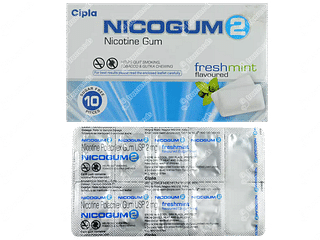 Nicogum Fresh Mint 2 MG Sugar Free Gum 10