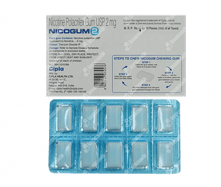 Nicogum 2 Fresh Mint Flavour Sugar Free Nicotine Gum 10