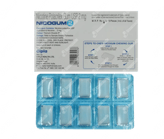 Nicogum 2 Fresh Mint Flavoured Sugar Free Nicotine Gums 10