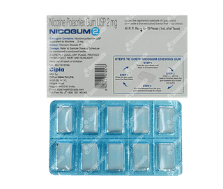 Nicogum Fresh Mint 2 MG Sugar Free Gum 10