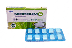 Nicogum 4 Fresh Mint Flavoured Sugar Free Nicotine Gum 10