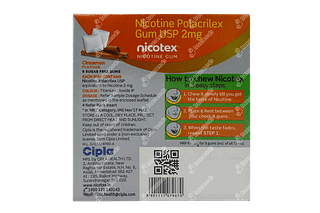 Nicotex 2mg Cinnamon Flavour Sugar Free Nicotine Gum 9