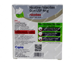 Nicotex 4mg Paan Flavour Sugar Free Nicotine Gums 9