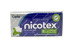 Nicotex 2mg Mint Plus Flavour Sugar Free Nicotine Gum 25