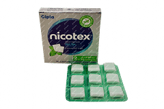 NICOTEX 2MG MINT PLUS FLAVOUR SUGAR FREE NICOTINE GUM 9