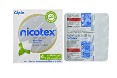 NICOTEX 4MG MINT PLUS FLAVOUR SUGAR FREE NICOTINE GUM 9