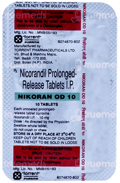 Nikoran Od 10 Tablet 10 Nikoran Od 10 Tablet 10