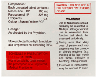 Nimrest Plus 100/325 Mg Tablet 10