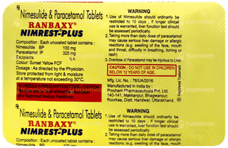Nimrest Plus 100/325 Mg Tablet 10
