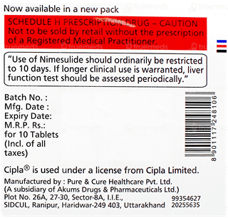 Nimupain Plus Tablet 10