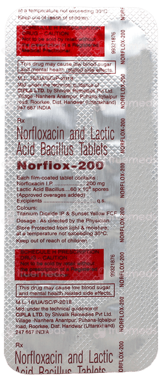 Norflox 200 Tablet 10