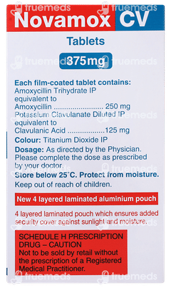 Novamox Cv 375mg Tablet 10 Novamox Cv 375mg Tablet 10