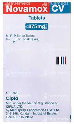 Novamox Cv 375mg Tablet 10 Novamox Cv 375mg Tablet 10