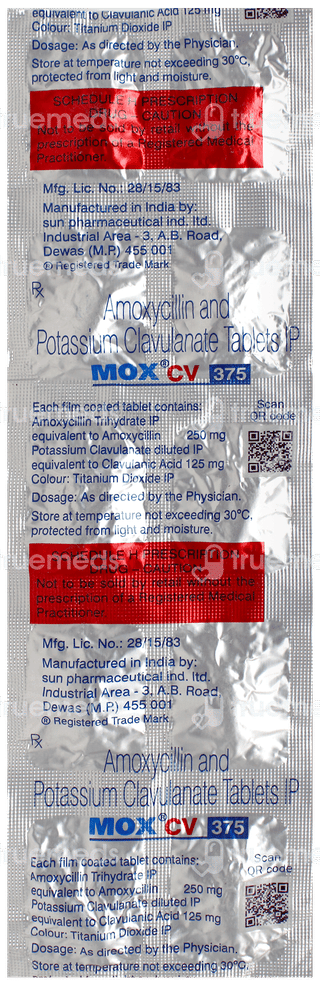 Novamox Cv 375Mg Tablet 10