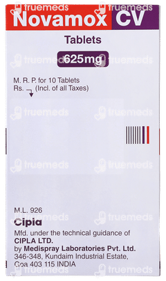 Novamox Cv 625mg Tablet 10