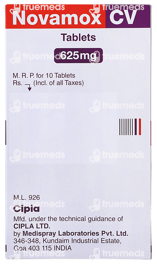 Novamox Cv 625mg Tablet 10