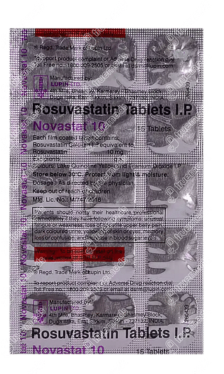 Novastat 10 MG Tablet 15