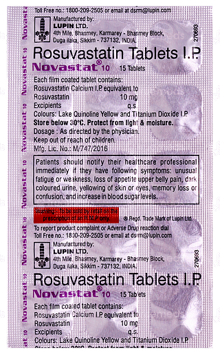 Novastat 10 Tablet 15