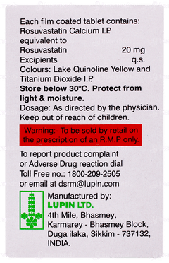 Novastat 20 Tablet 15 Novastat 20 Tablet 15