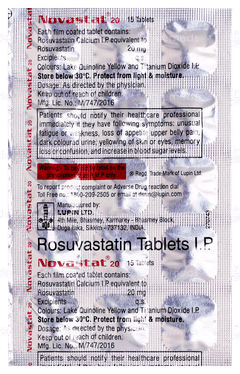 Novastat 20 Tablet 15 Novastat 20 Tablet 15