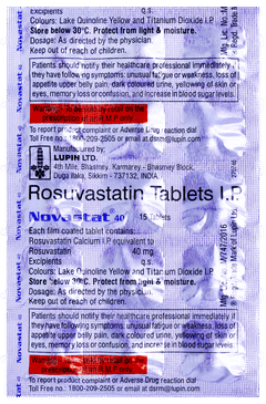 Novastat 40 Tablet 15 Novastat 40 Tablet 15