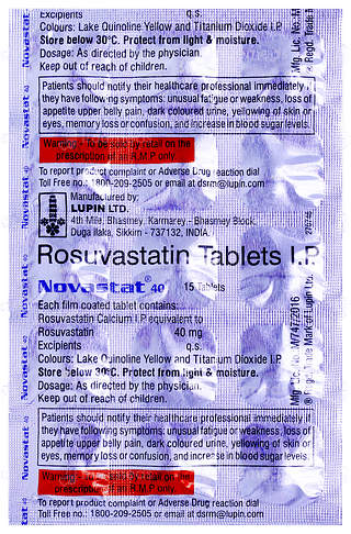 Novastat 40 Tablet 15