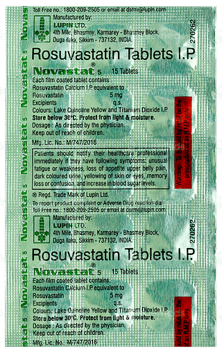 Novastat 5 Tablet 15