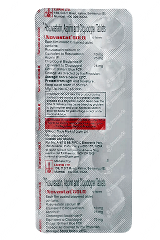 Novastat Gold 75/10/75 MG Tablet 10