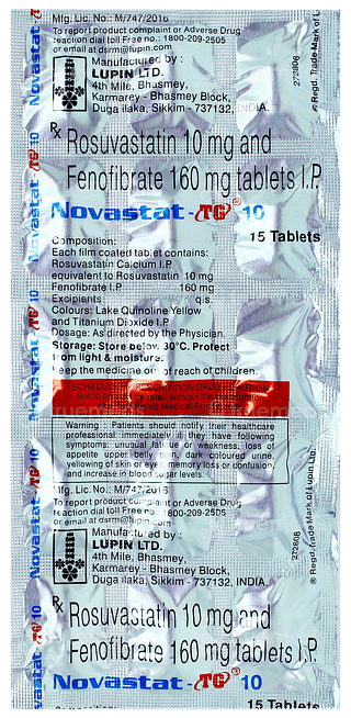 Novastat Tg 10 Tablet 15