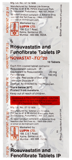 Novastat Tg 20 Tablet 10
