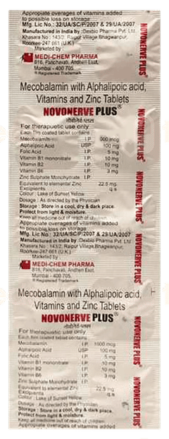 Novonerve Plus 0.75 Mg Tablet 10