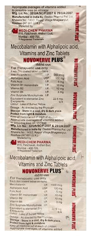 Novonerve Plus 0.75 Mg Tablet 10
