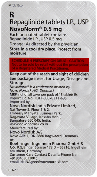 Novonorm 0.5mg Tablet 30