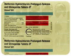 Obimet Gx1 Tablet 15 Obimet Gx1 Tablet 15