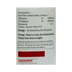 Oflix Oz 200/500mg Tablet 10 Oflix Oz 200/500mg Tablet 10